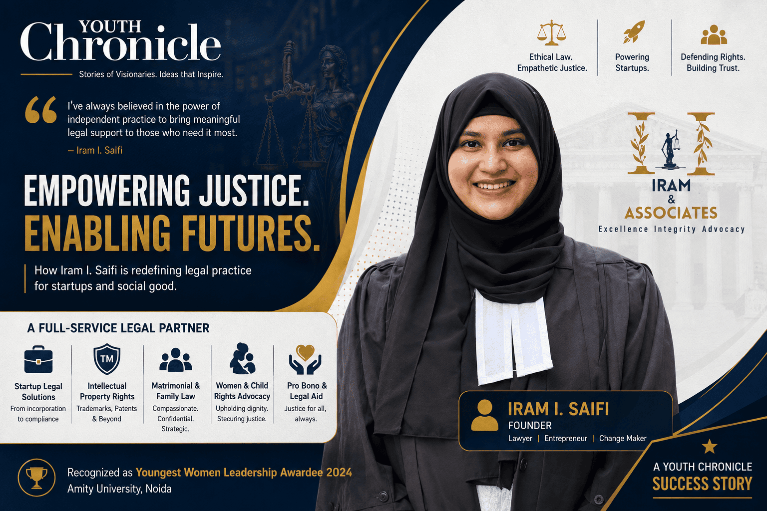 Iram I. Saifi: Redefining Legal Practice Through Startup Law, Social Justice and Empathy