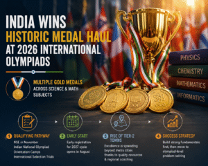 India Wins 12 Gold and 7 Silver Medals at 2026 International Olympiads