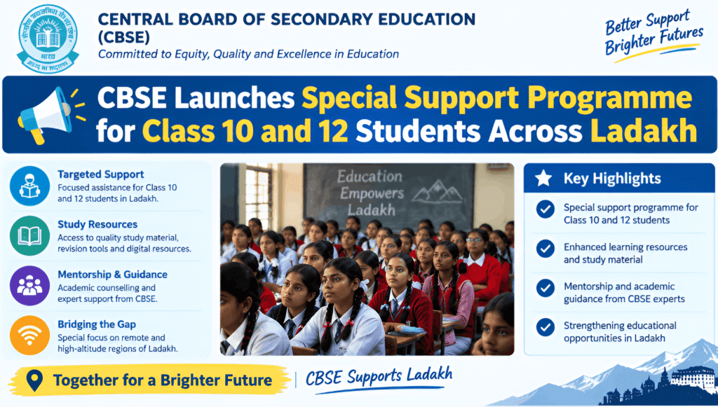 BSE Launches Special Academic Support for Class 10 & 12 Students in Ladakh